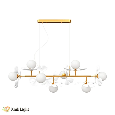 Asta Gold Chandelier Luminaire 3D model image 1 