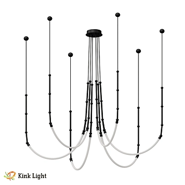 Boft Black LED Pendant Chandelier 3D model image 1 
