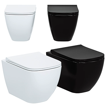 VitrA Shift Wall-Hung Toilet 3D model image 1 