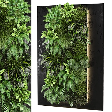 Minimalist Vertical Wall Garden Kit 3D model image 1 