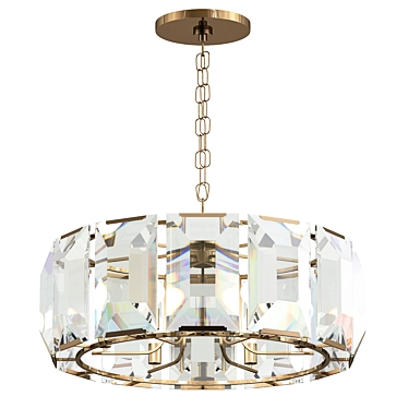 Elegant Crystal Chandelier Model 3D model image 1 