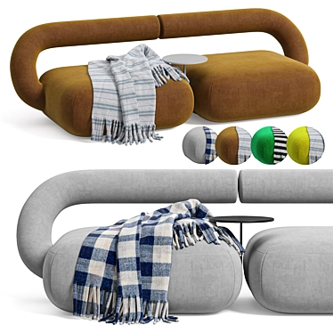Modern Baya Sofa Model Collection 3D model image 1 