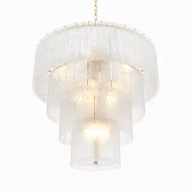 Ricardo Textured Glass Cascade Chandelier 3D model image 1 