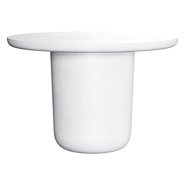 Modern Concrete Round Dining Table 3D model image 1 