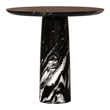  Luxe Black Marble Dining Table 3D model image 1 