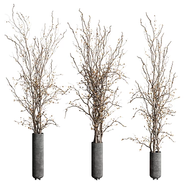 Autumn Tree Branches Concrete Vase 3D model image 1 