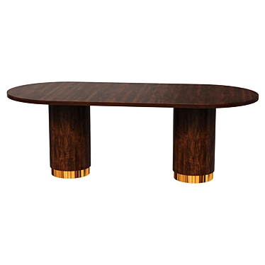 Campbell Oval Dining Table 3D model image 1 