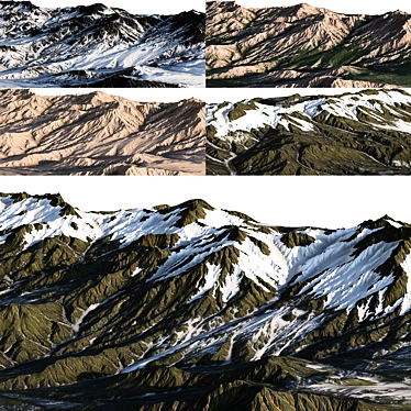 Mountain Range 3D Terrain Model 3D model image 1 