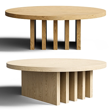 Whimsical Modern Circular Coffee Table 3D model image 1 