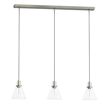 Modern Trio Cone Pendant Light 3D model image 1 