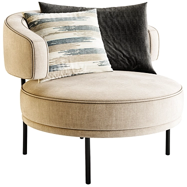 Elegant NEUILLY LOUNGE Furniture Piece 3D model image 1 