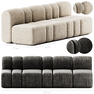 Modular Bob Collection: Versatile Seating 3D model image 1 