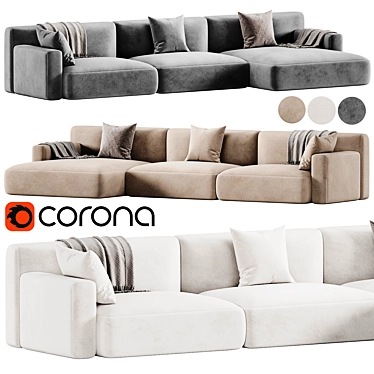 Paris Seoul Corner Sofa 2015 3D model image 1 