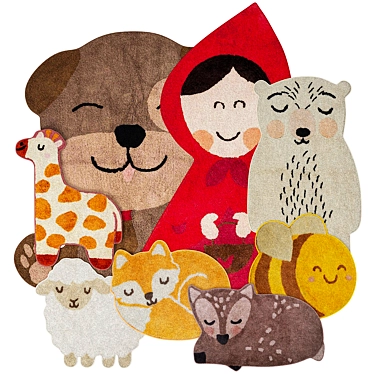 Soft Playful Kids Shaped Rugs 3D model image 1 