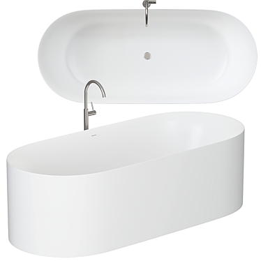 Progetto Spio Freestanding Bath White 3D model image 1 