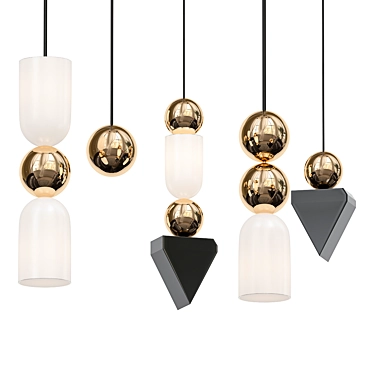 Elegant Laur Chandelier fixture 3D model image 1 