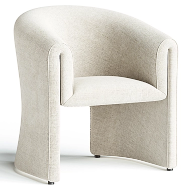 Modern Dining Chair Elmore Cream 3D model image 1 