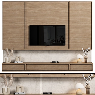 Modular TV Wall Display Stand 3D model image 1 