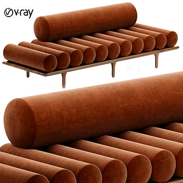 Modern Tacchini Five to Nine Bench 3D model image 1 