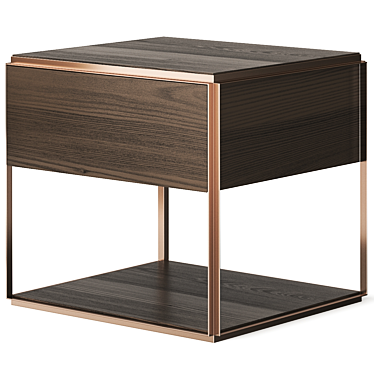 Sleek Modern Frame Side Table 3D model image 1 