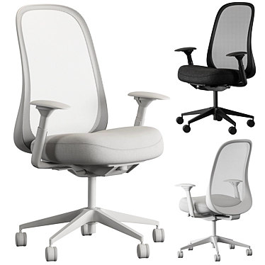 Ergonomic HermanMiller Lino Chair Set 3D model image 1 