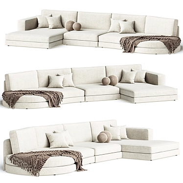 Modern Noora Sofa Design - Sleekределанняечать 3D model image 1 