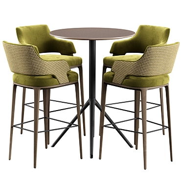 Modern Bar Stool Set Konyshev OTX 3D model image 1 