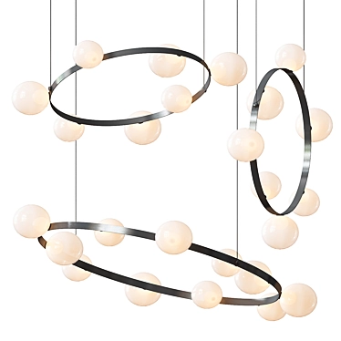 Stylish Hubble Bubble Suspension Light 3D model image 1 