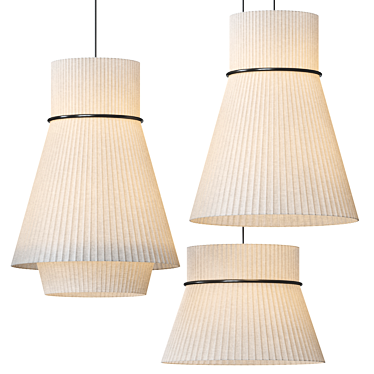 Trapezoidal Pendant Lamp Collection 3D model image 1 