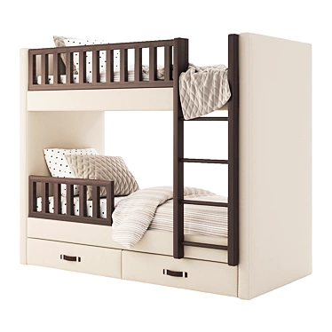 Sonata Double Bunk Bed 3D model image 1 