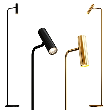 Modern Torris Floor Lamp, 7.9x57.4 3D model image 1 