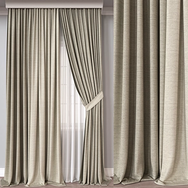 Rendered Curtain Model for Export 3D model image 1 