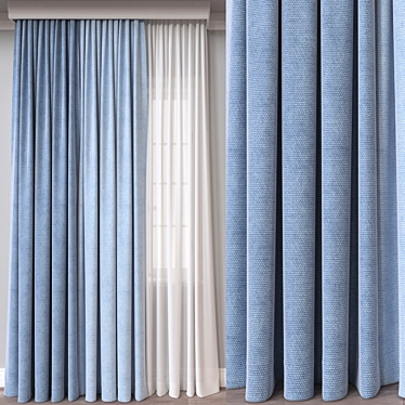 Versatile 3D Curtain Model with Multiple Render and Export Options 3D model image 1 