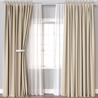 Fabulous 3D Curtain Model 3D model image 1 