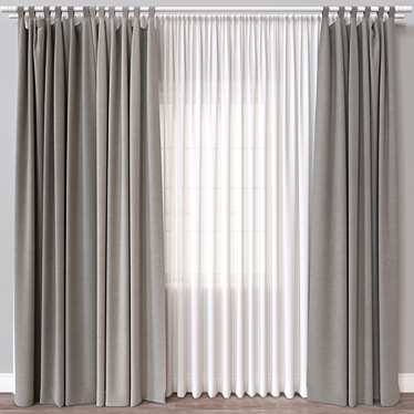 Dual-Tech Curtain Model Kit 3D model image 1 