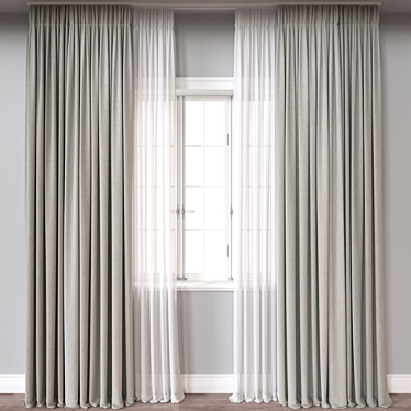 Versatile 3D Curtain Model Mesh 3D model image 1 