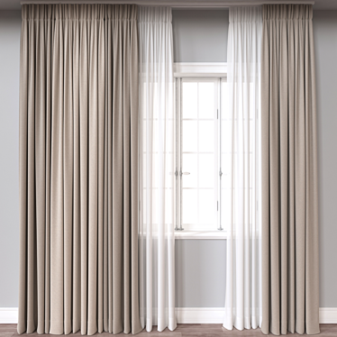 Dual-Renderer Curtain 3D Model 3D model image 1 