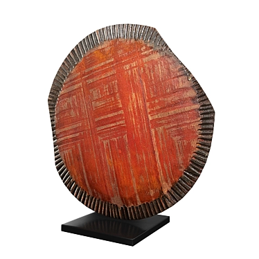 Red Sun Sculpture Artistic Display 3D model image 1 