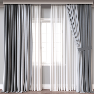 Versatile 3D Curtain Model 3D model image 1 