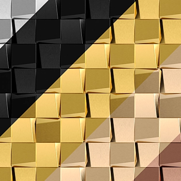 Golden Mosaic Tile, Premium Quality 3D model image 1 