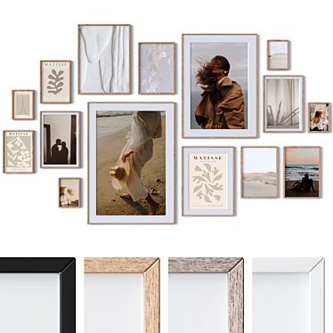 Multi-Frame Wall Art Collection 3D model image 1 