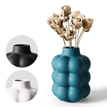 Elegant Ceramic Vase Bouquet 3D model image 1 