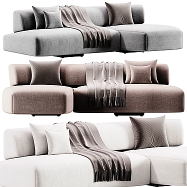 Contemporary Gogan Sofa - Moroso 3D model image 1 