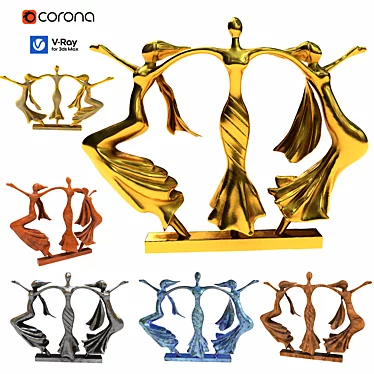 Dance decorative sculpture VOL_03