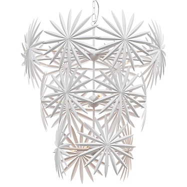 Elegant White Chandelier Luminary 3D model image 1 