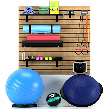 Premium Gym Storage and Organization 3D model image 1 