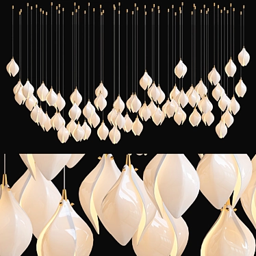 Bloom Blanket Chandelier: Modern Elegance 3D model image 1 