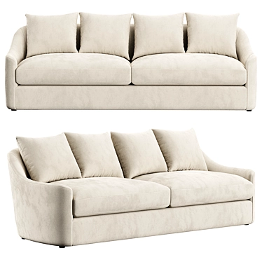 Luxury Belgard Sofa, 2500x890 mm 3D model image 1 