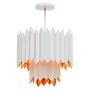 Elegant Syrie White Chandelier 3D model image 1 