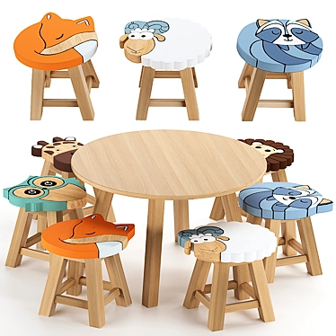 wooden animal stool